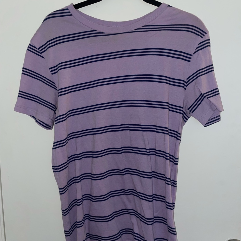 Purple and black striped tee